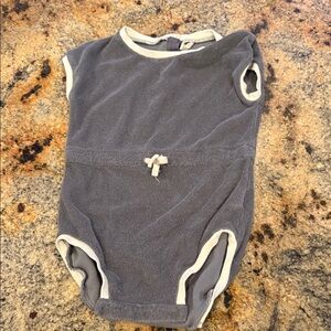 Quincy Mae Gray and Cream Kids One Piece